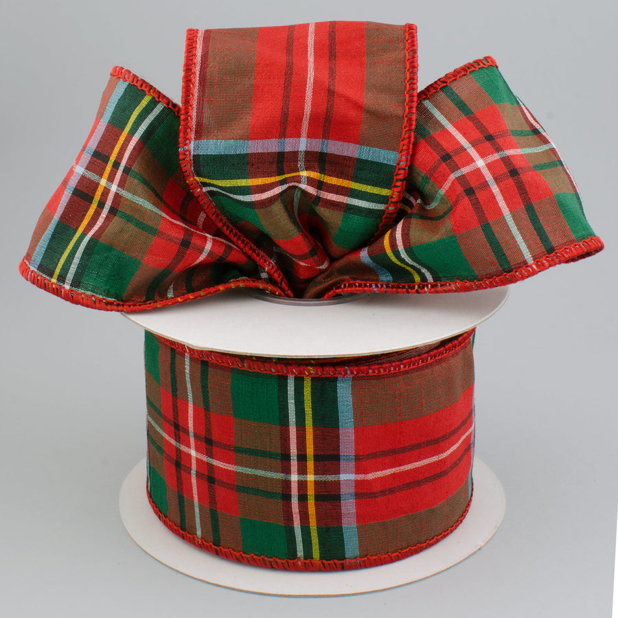 2.5" Taffeta Alford Plaid Ribbon (10 Yards)