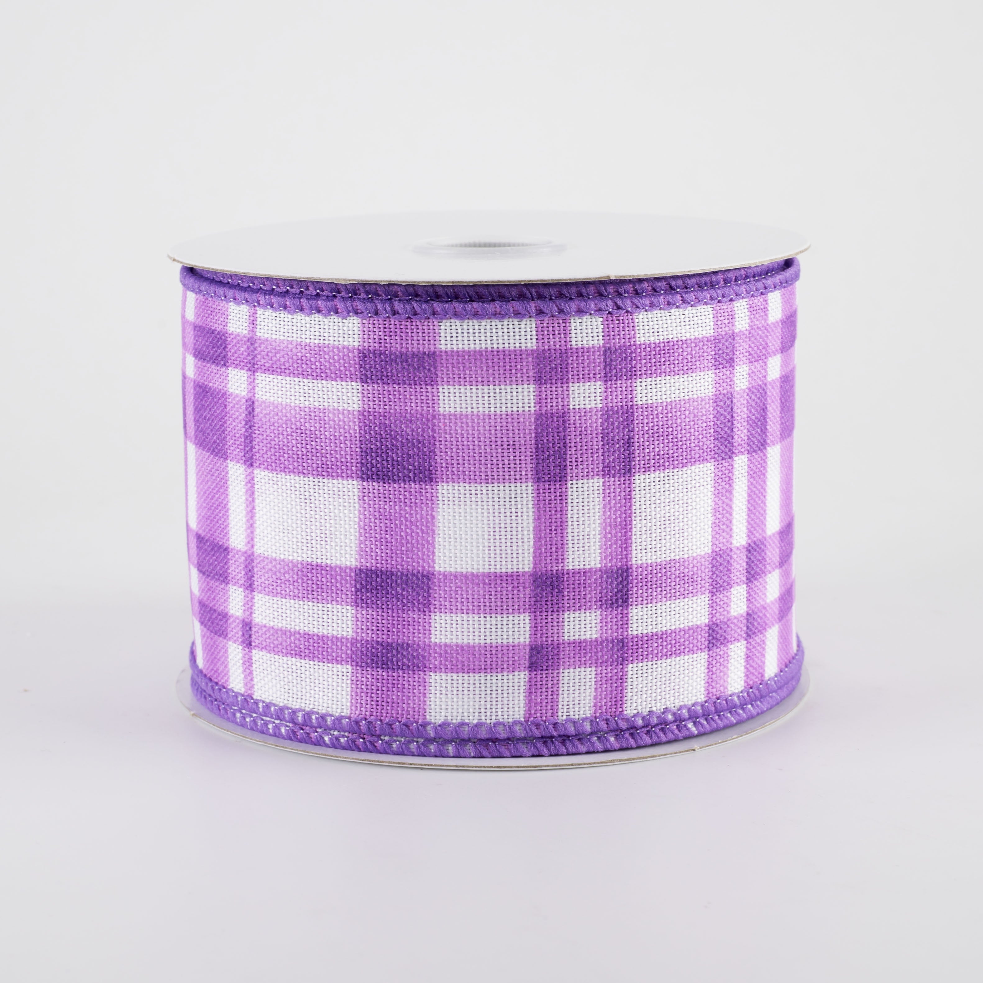 2.5" Watercolor Tuttola Plaid Ribbon: Purple (10 Yards)