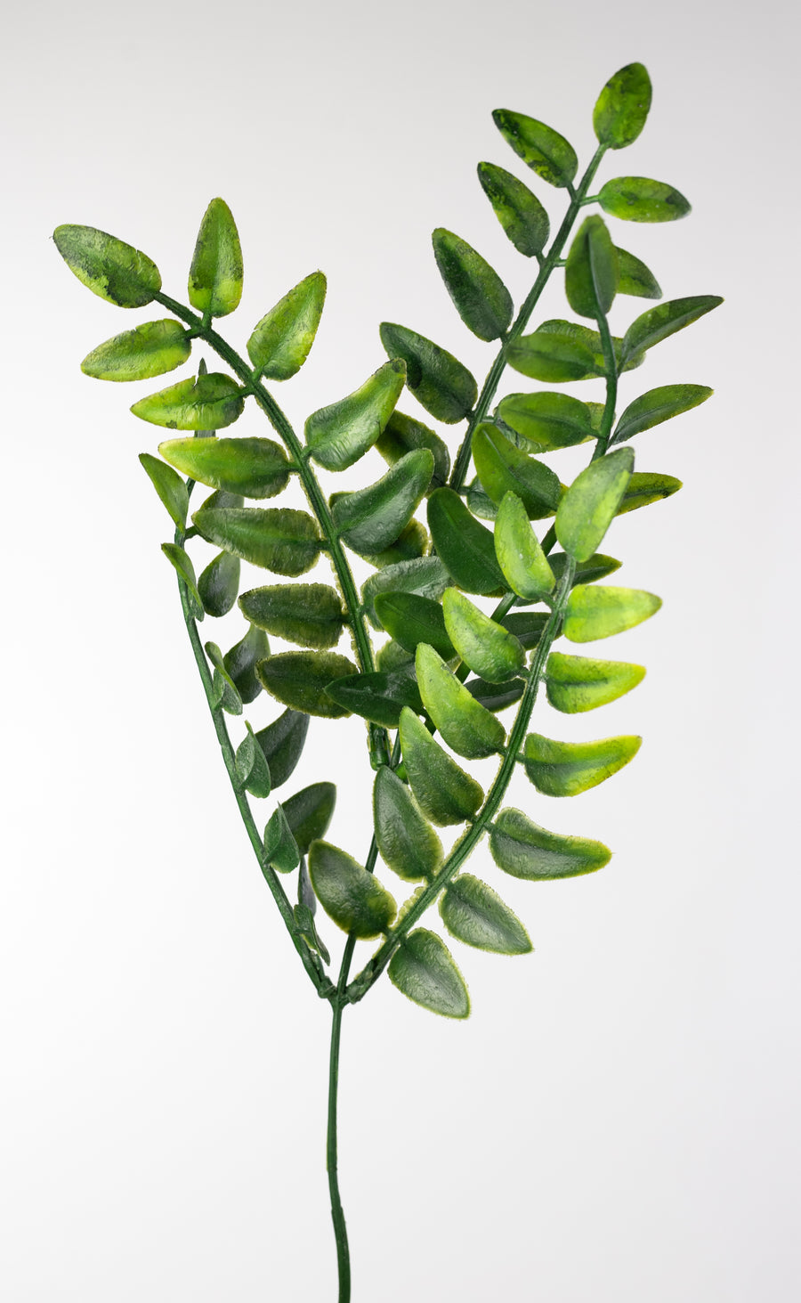 16" Mini Leaves Bush: Two-Tone Green