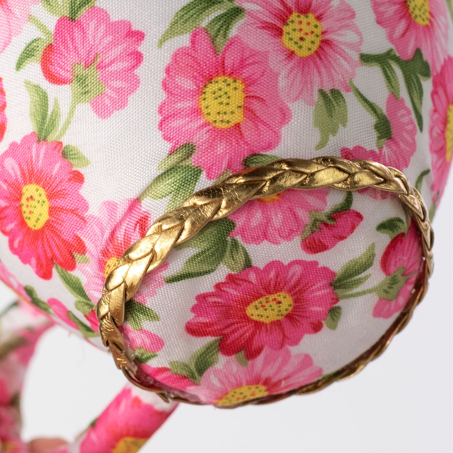 6" Floral Tea Cup Decoration: Pink