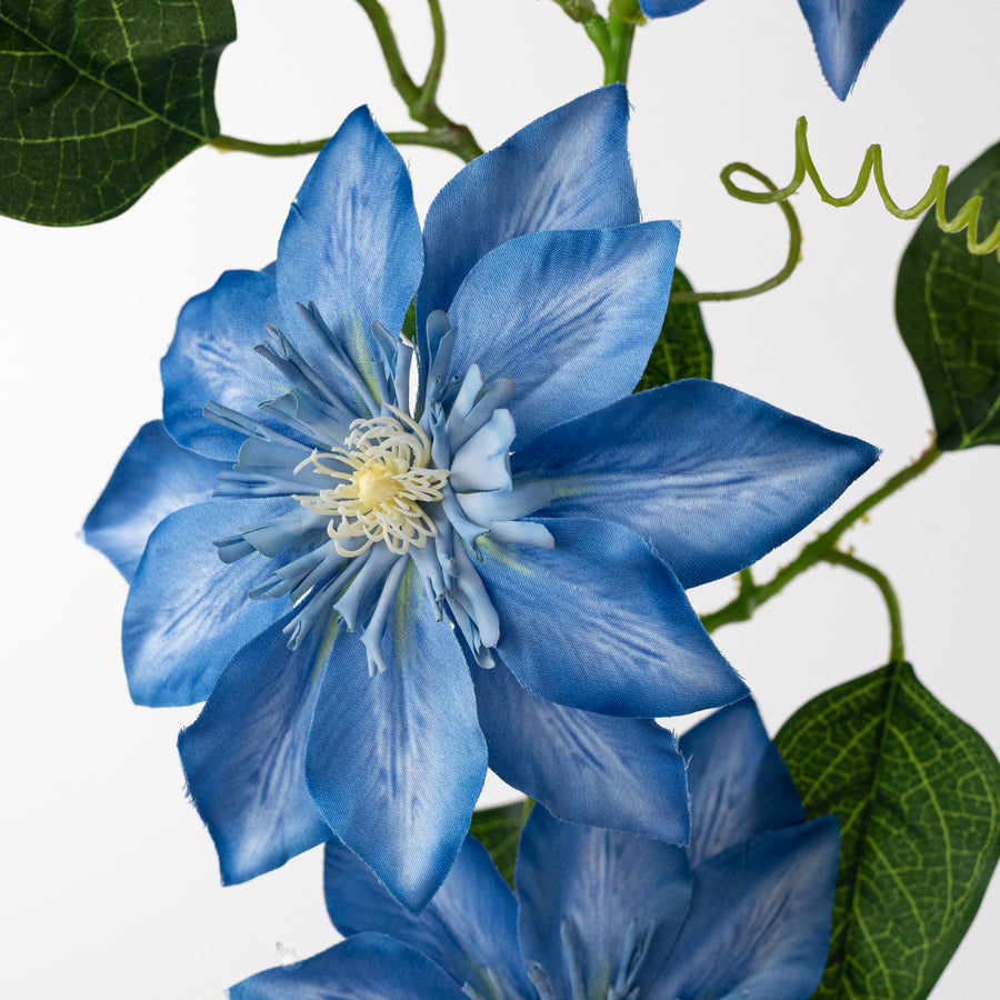31" Double Clematis Spray: Blue