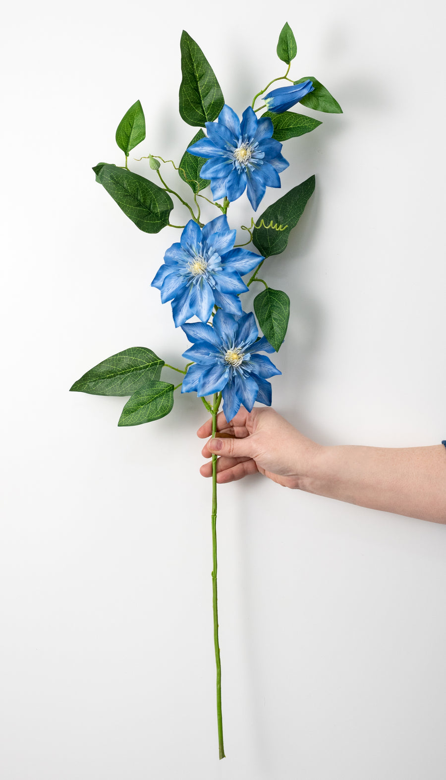 31" Double Clematis Spray: Blue