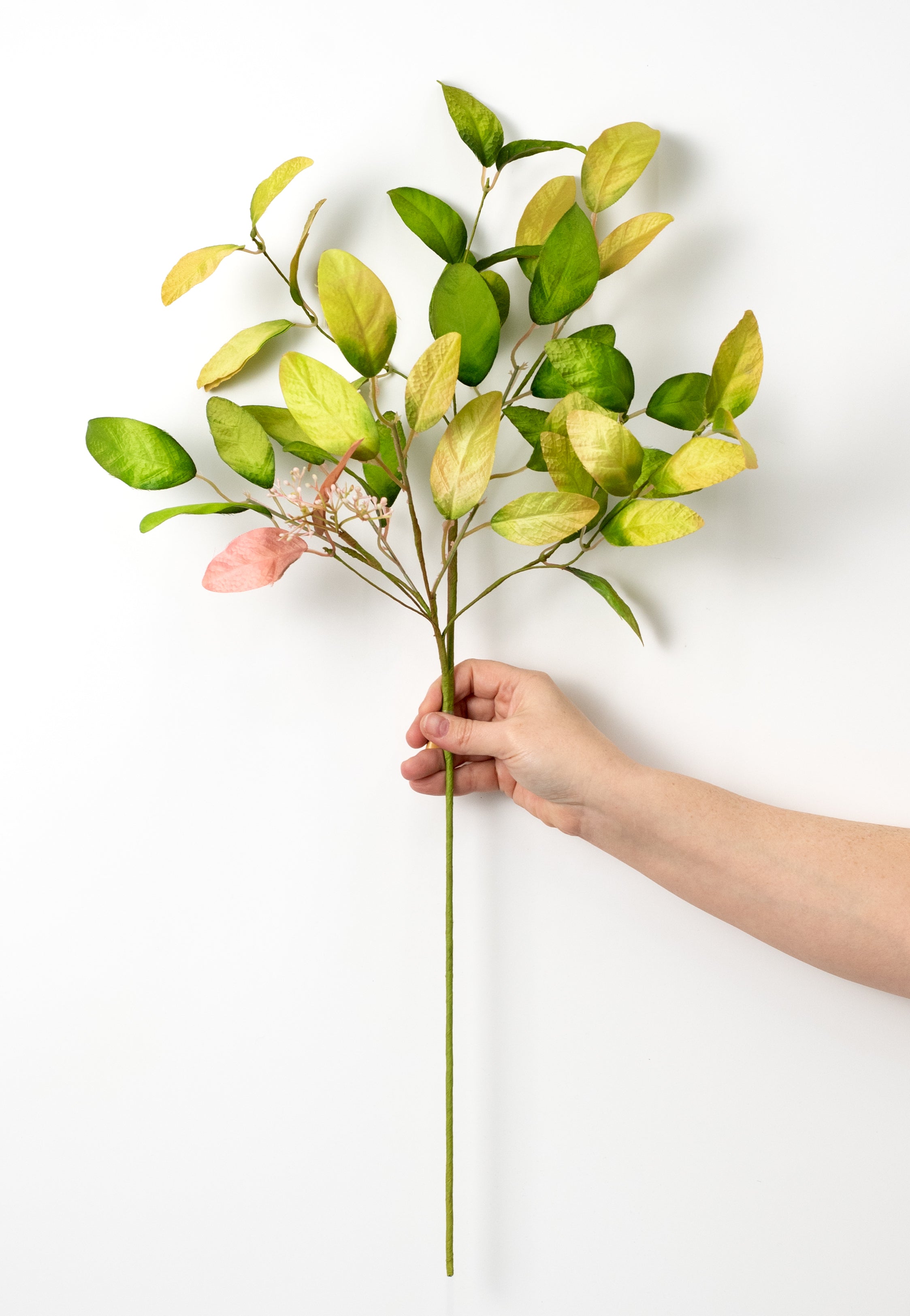 28" Mixed Foliage Leaf & Bud Spray