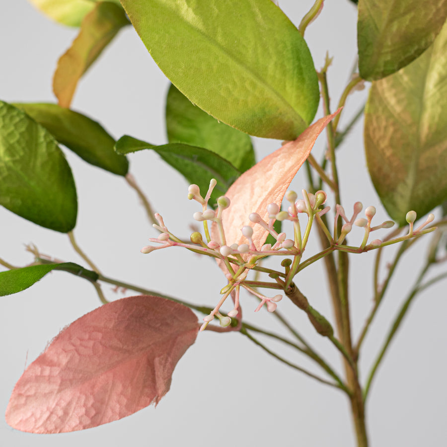 28" Mixed Foliage Leaf & Bud Spray