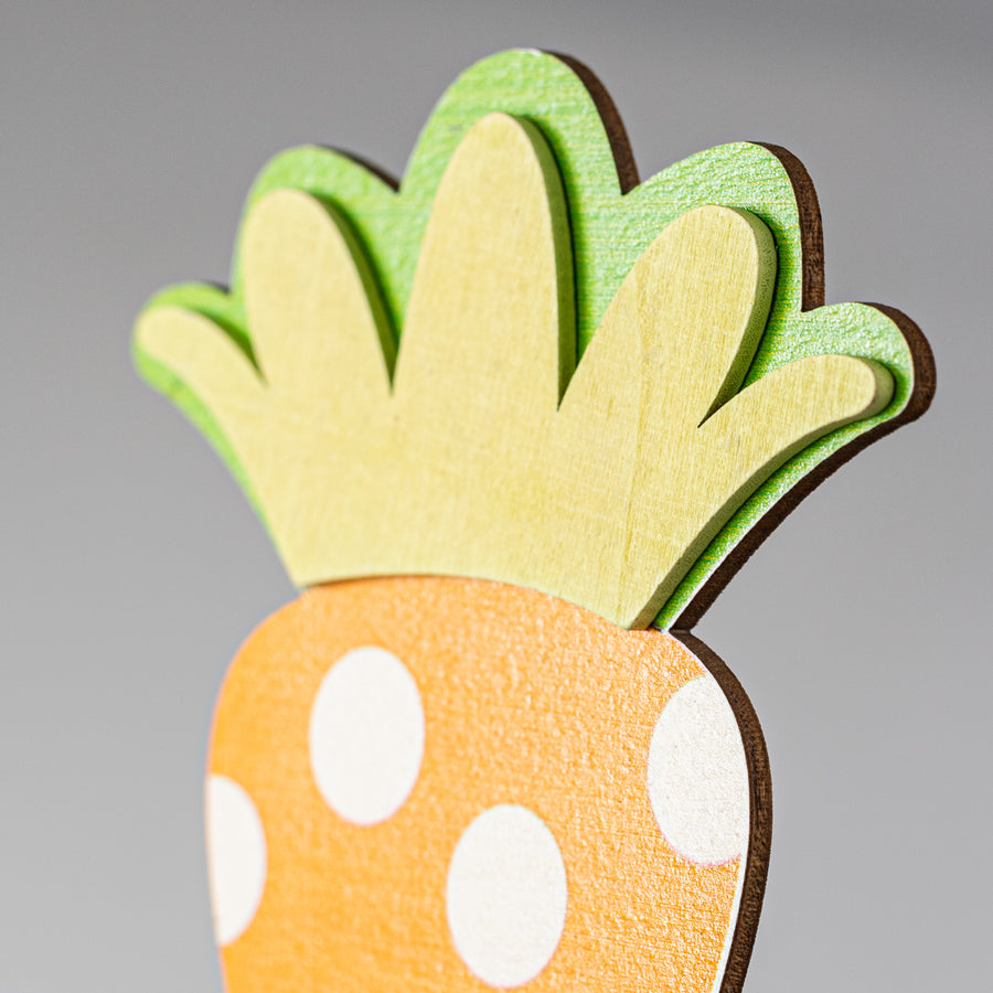 29" Wooden Polkadots & Stripes Carrots Spray