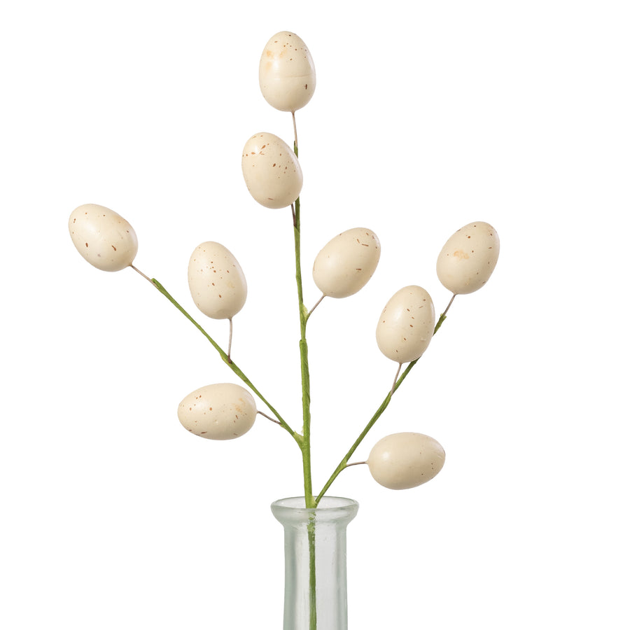 12" Speckled Eggs Pick: Natural Cream