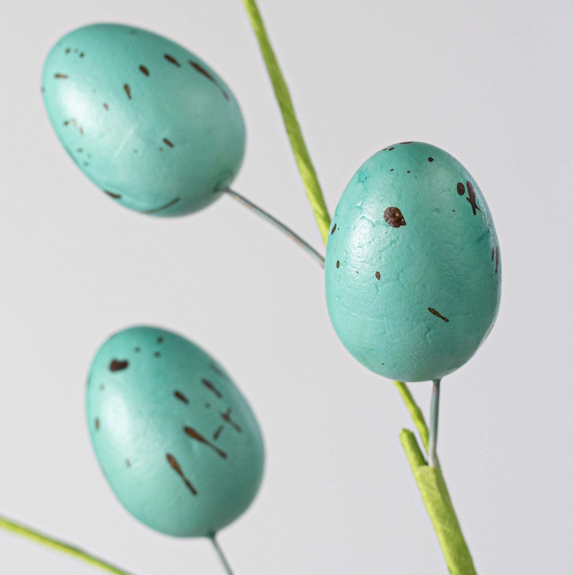 12" Speckled Eggs Pick: Robin's Egg Blue