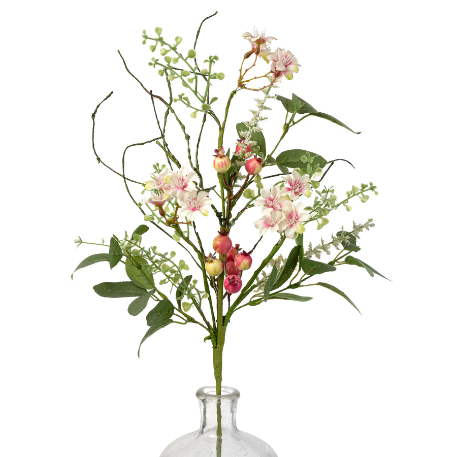 24" Wildflower, Berries & Fern Spray