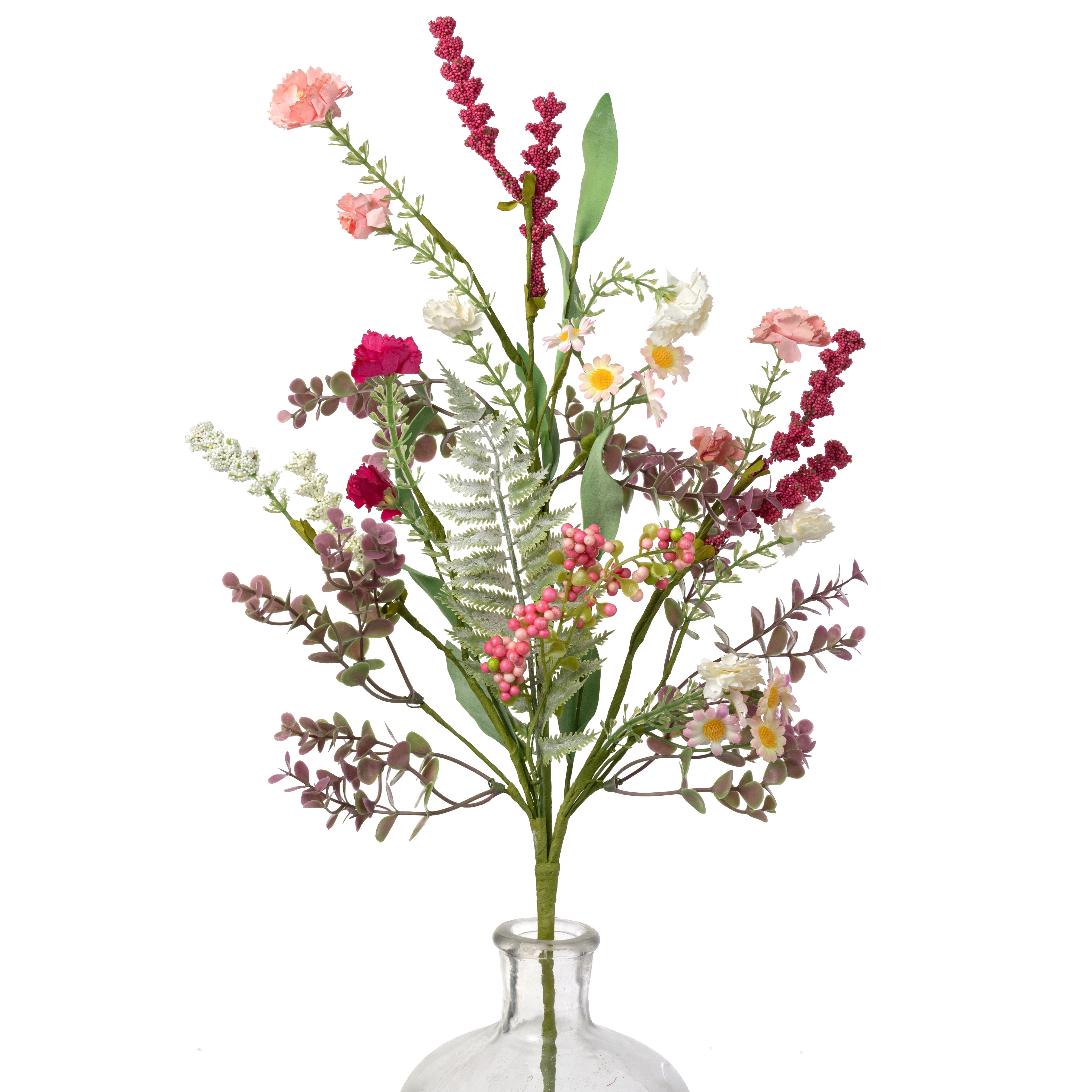 24" Mixed Wildflower Spray: Pink Multicolor