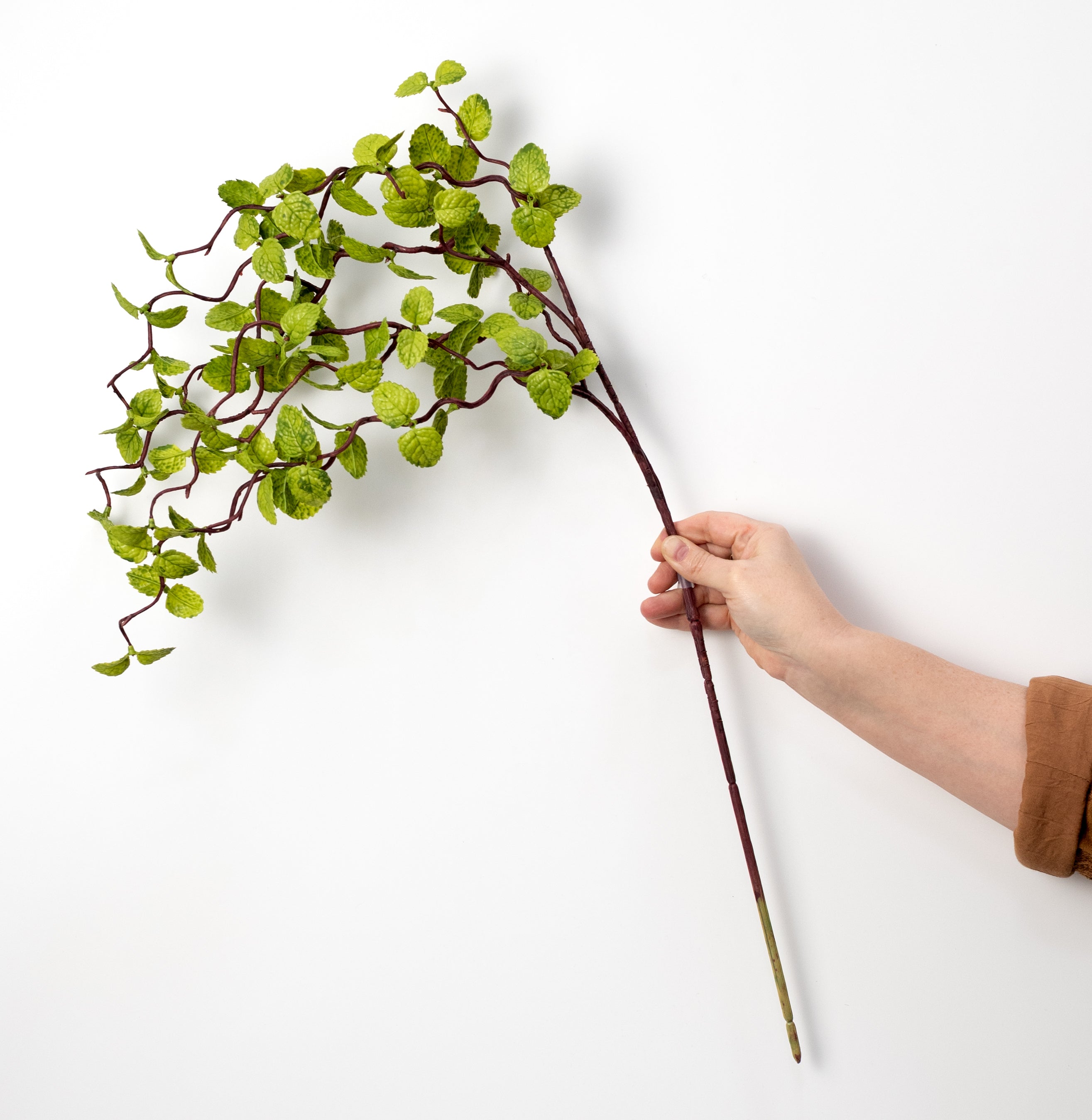 33" Mint Leaves Spray
