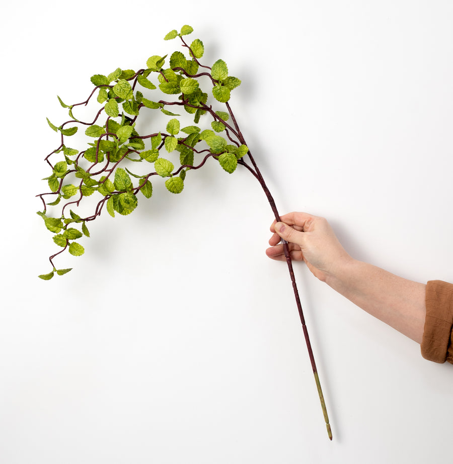 33" Mint Leaves Spray