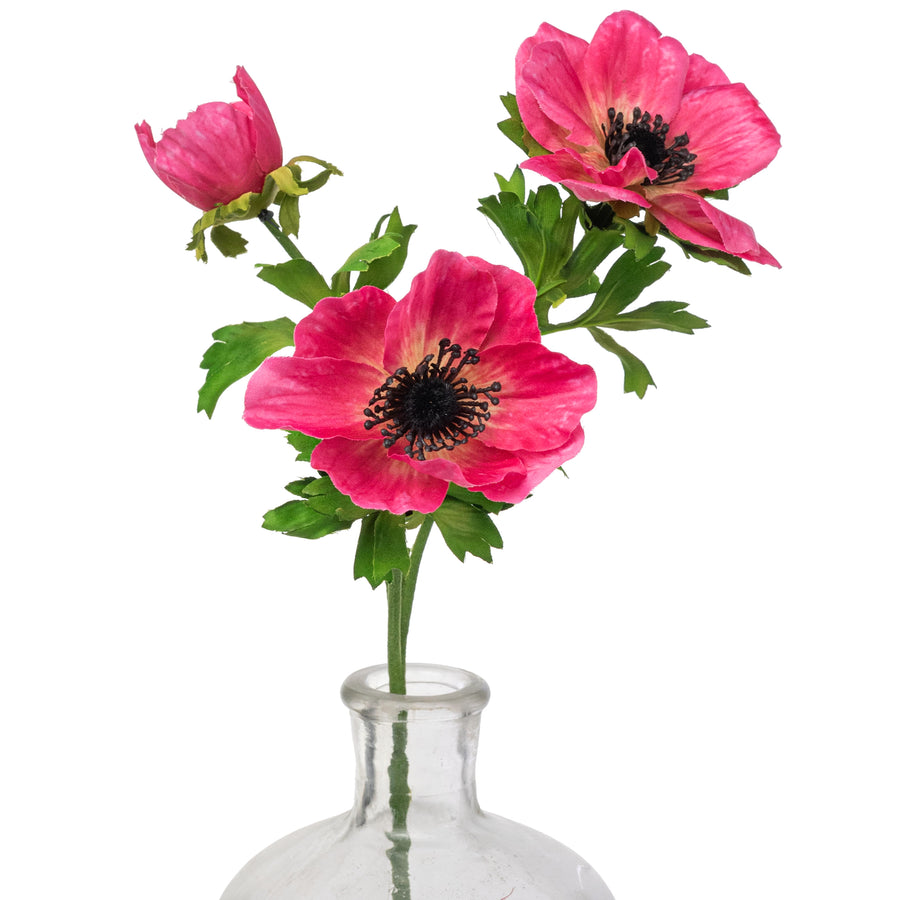 22" Anemone Flower Spray: Beauty Pink