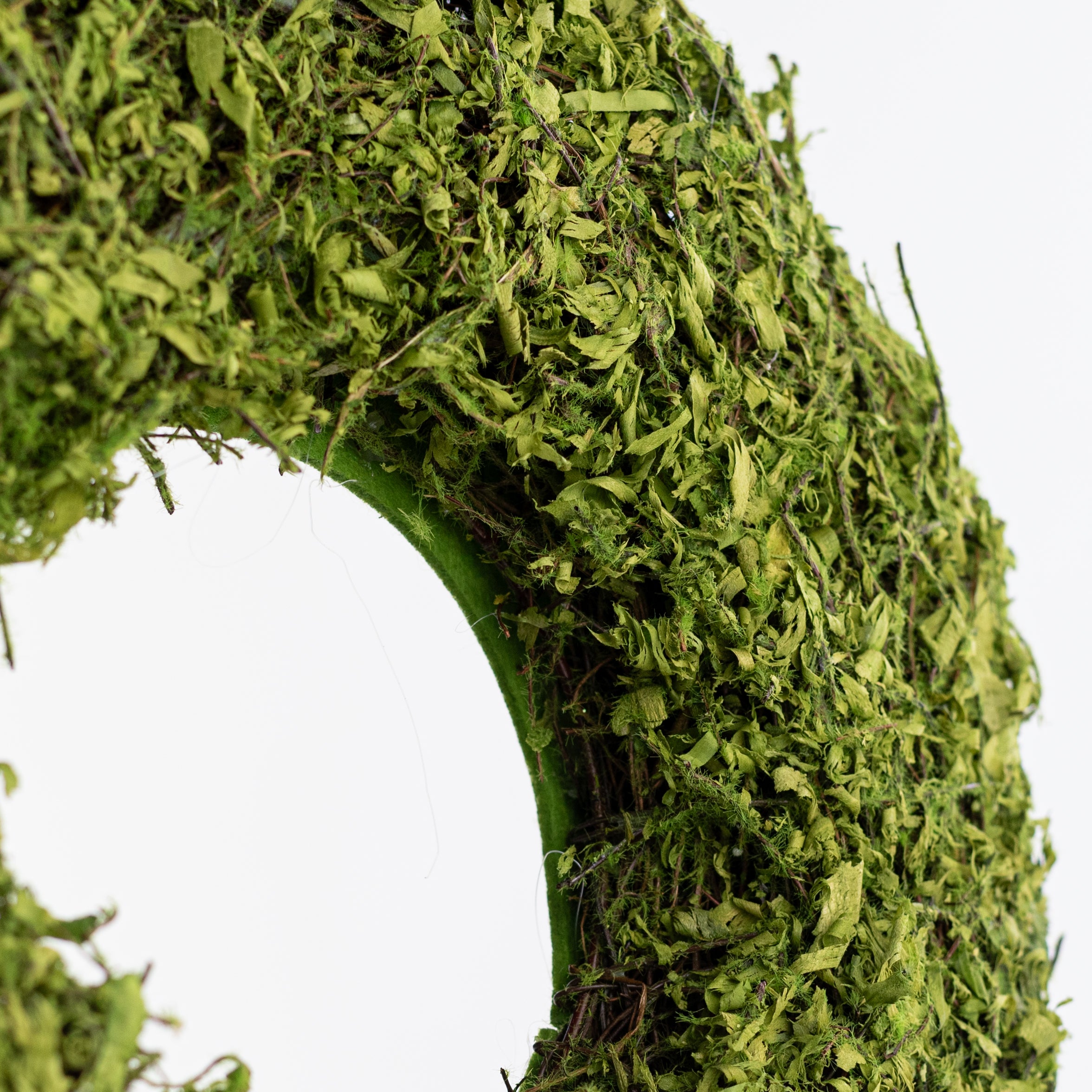 12" Felt-Backed Moss Cabinet Wreath