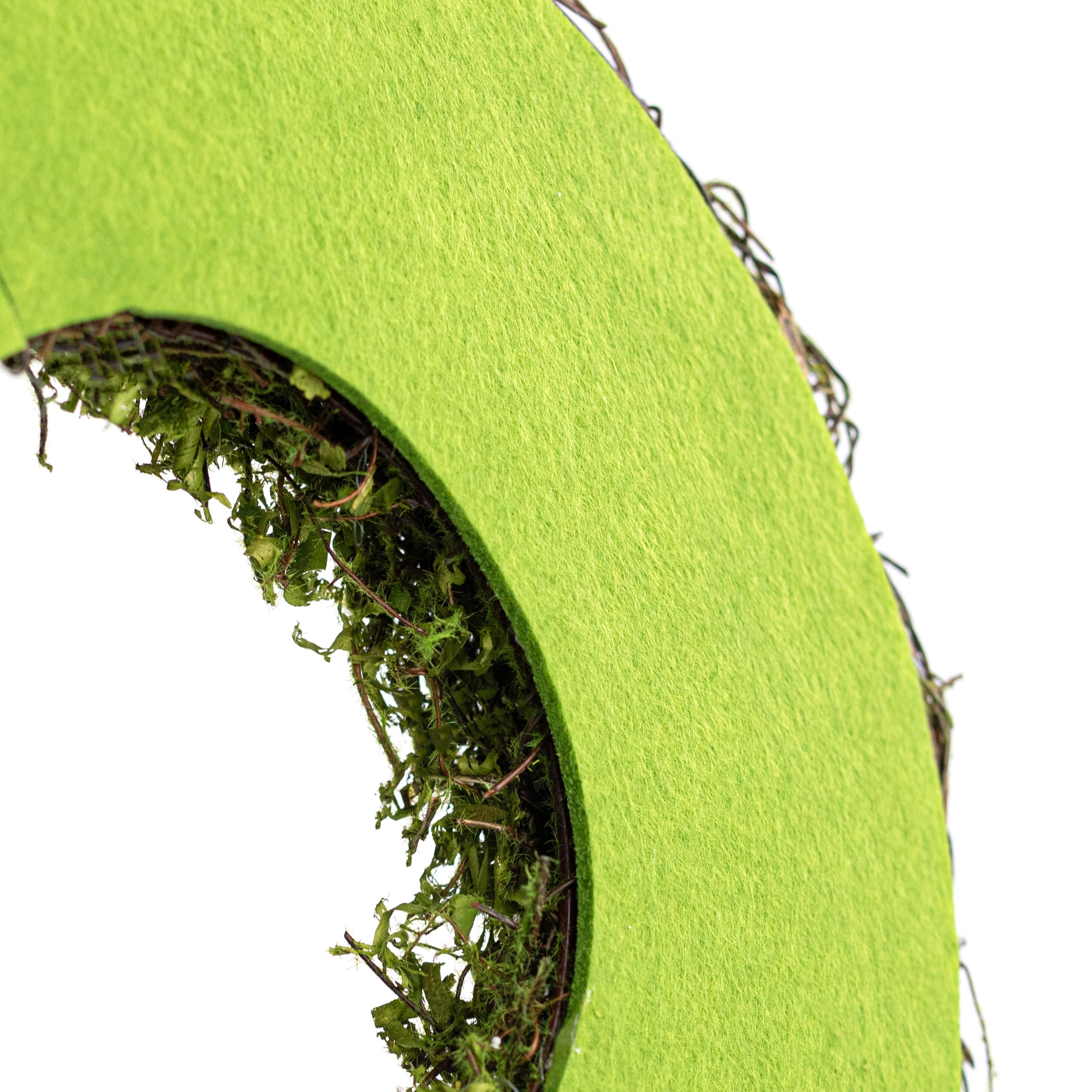 12" Felt-Backed Moss Cabinet Wreath