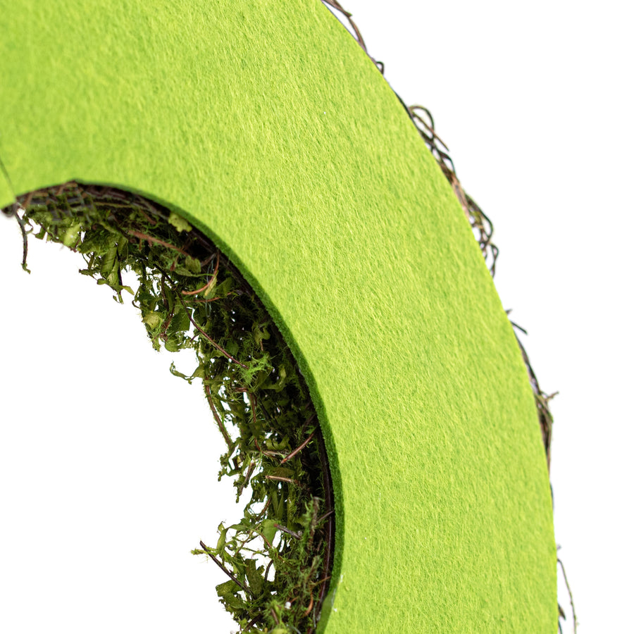 12" Felt-Backed Moss Cabinet Wreath
