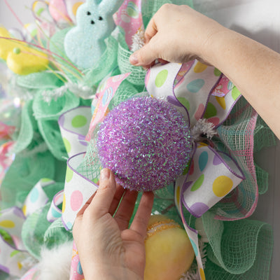 4" V-Cut Foil Ball Ornament: Iridescent Purple