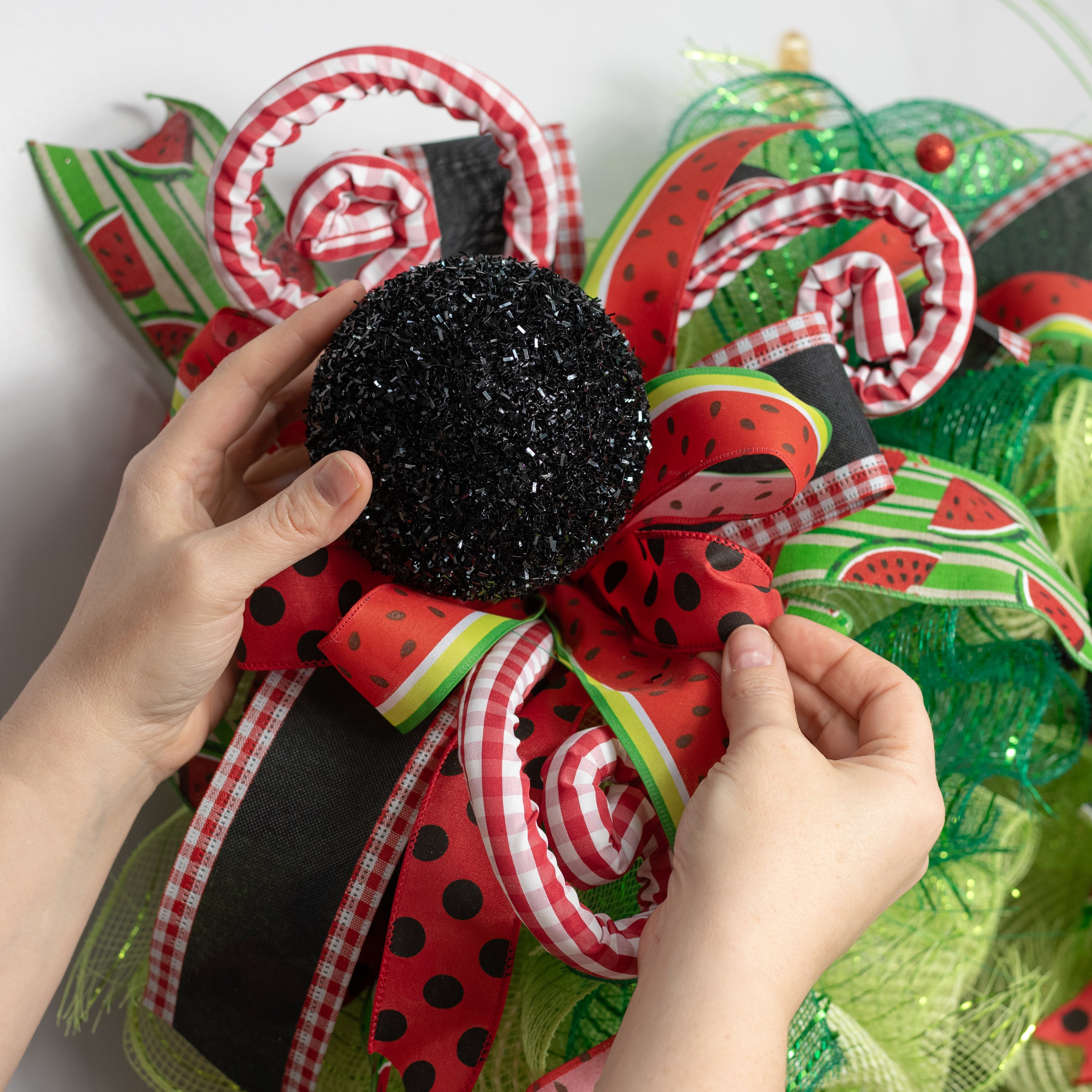 4" V-Cut Foil Ball Ornament: Black