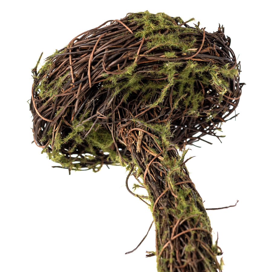 8" Mossy Twig Mushroom Decoration