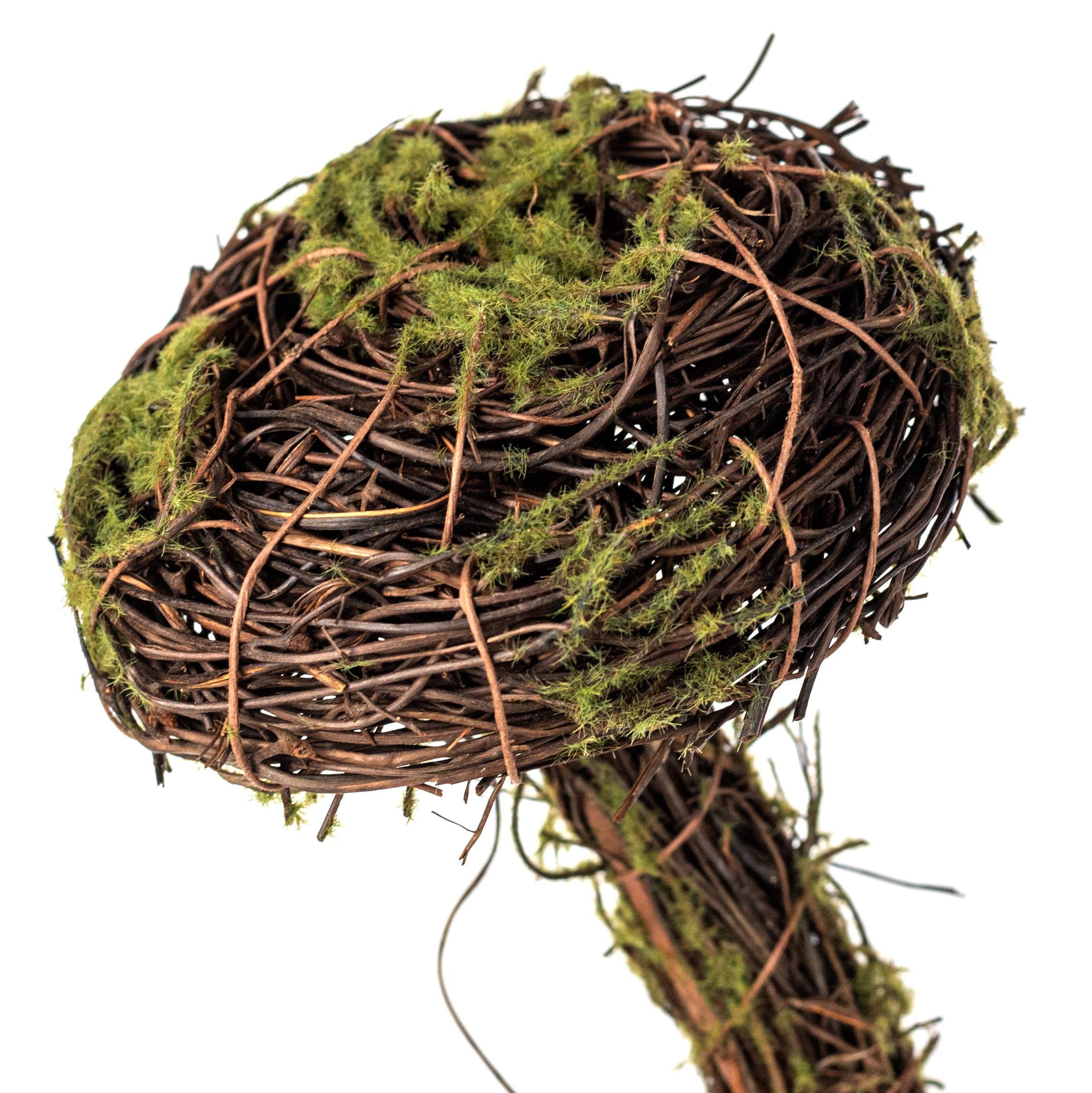 8" Mossy Twig Mushroom Decoration