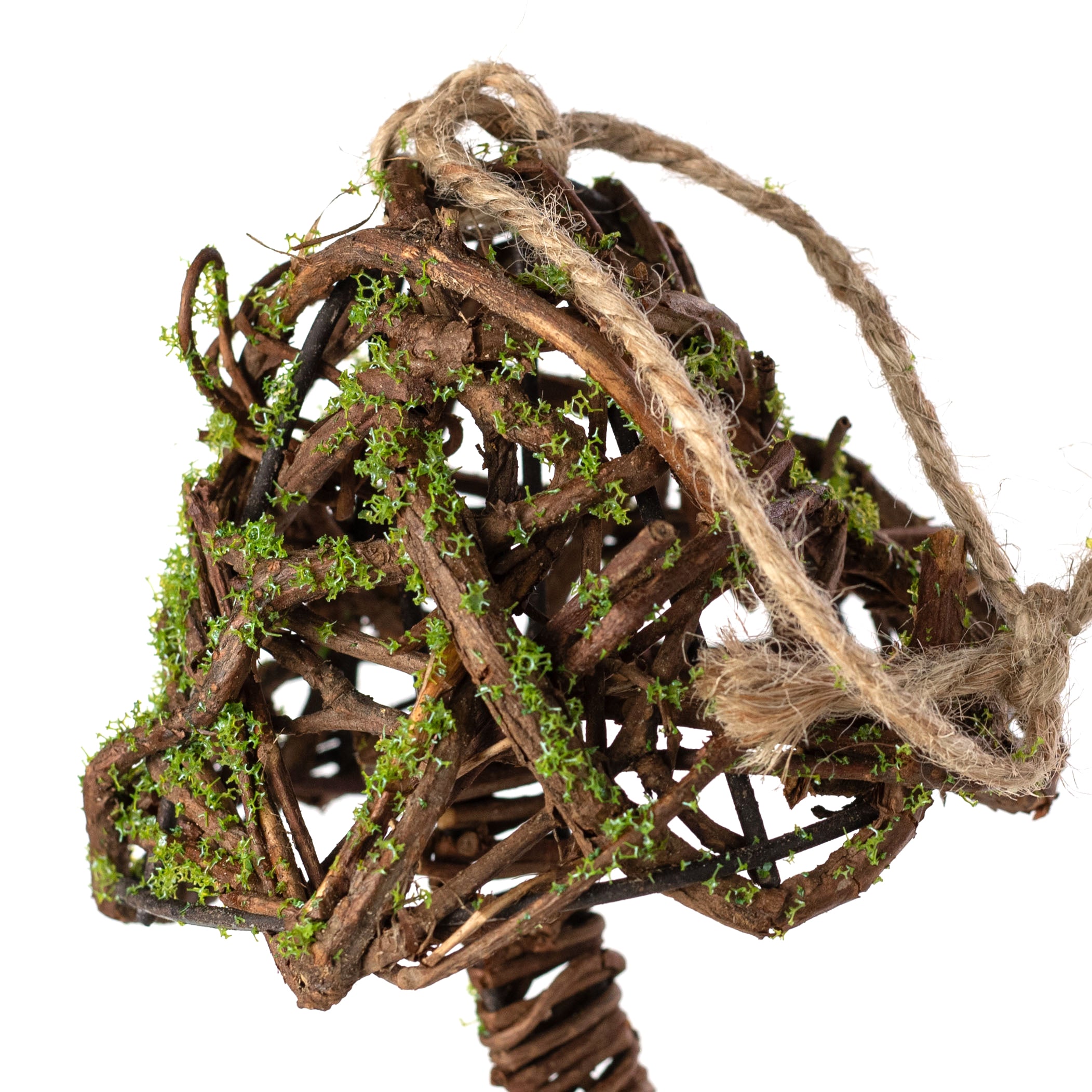 6.5" Mossy Rattan Mushroom Ornament