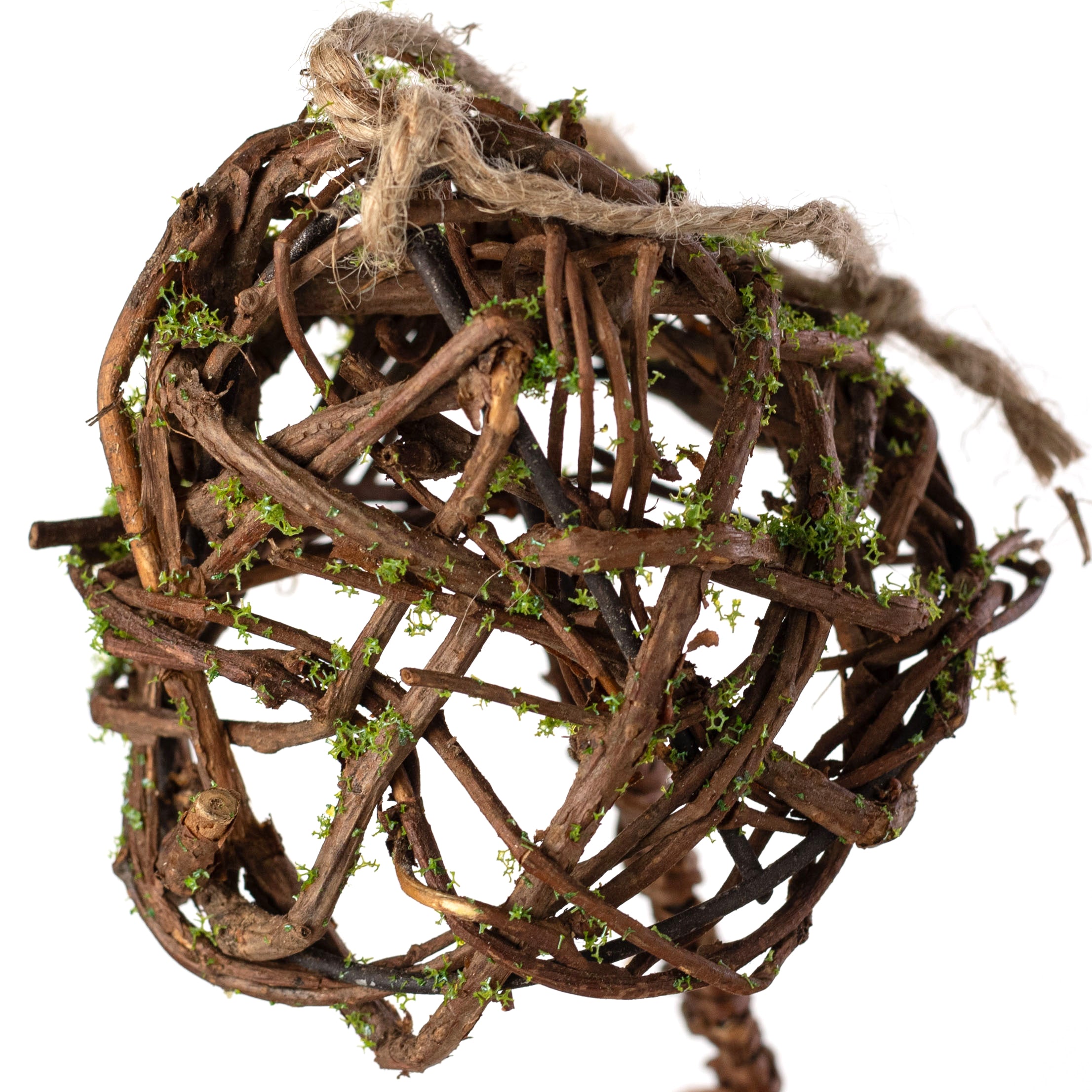 6.5" Mossy Rattan Mushroom Ornament
