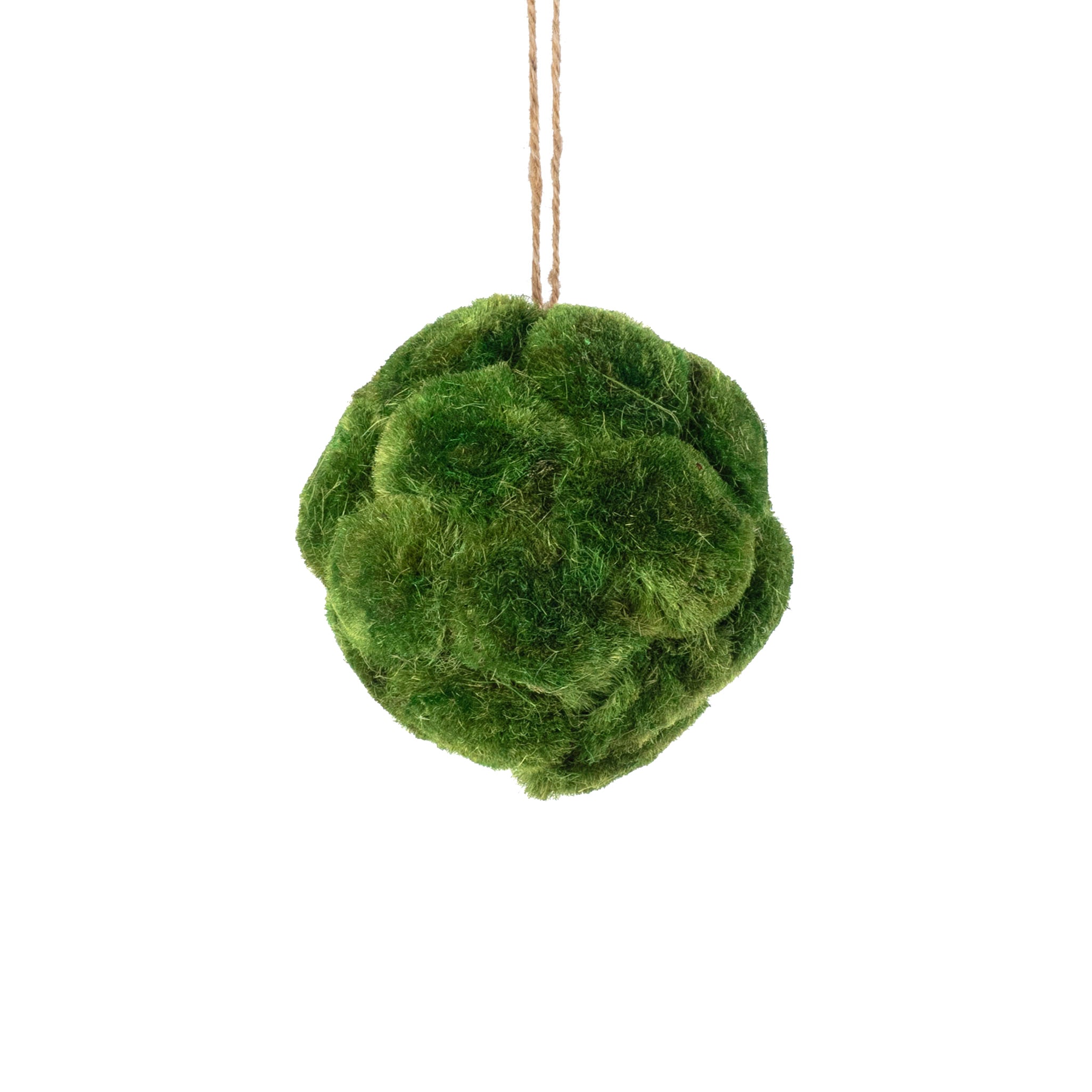 3.75" Tufted Moss Ball Ornament