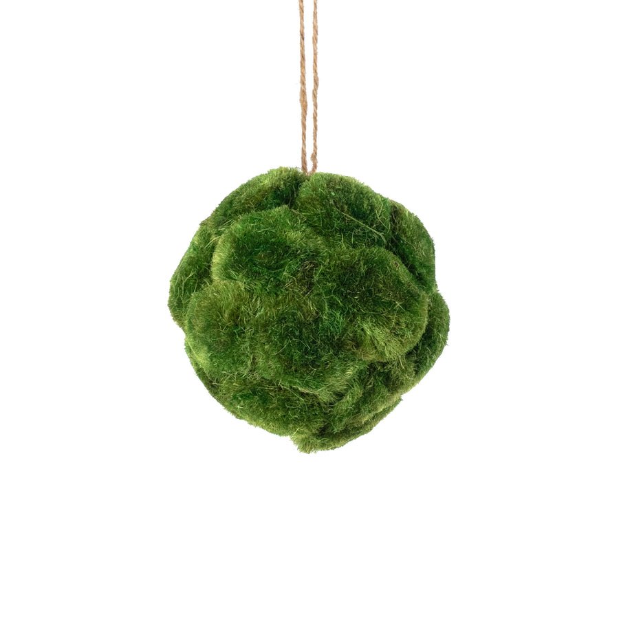3.75" Tufted Moss Ball Ornament