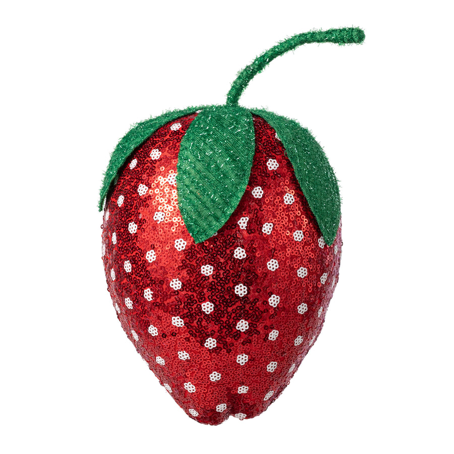 11" Sequin Strawberry Decoration