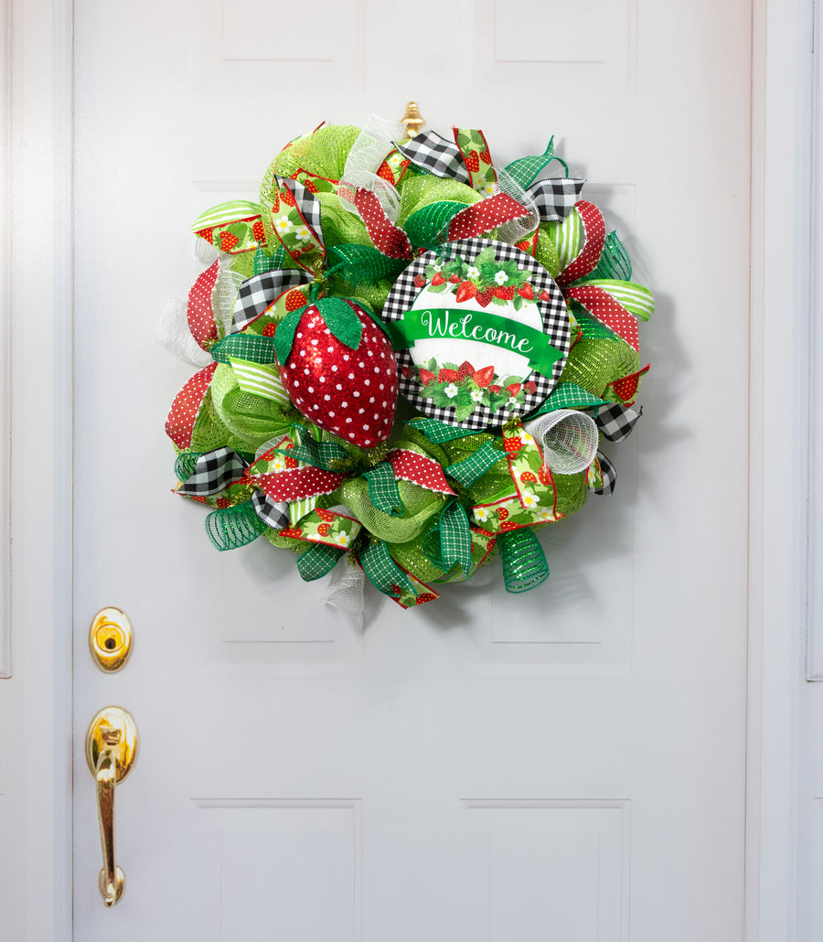 11" Sequin Strawberry Decoration