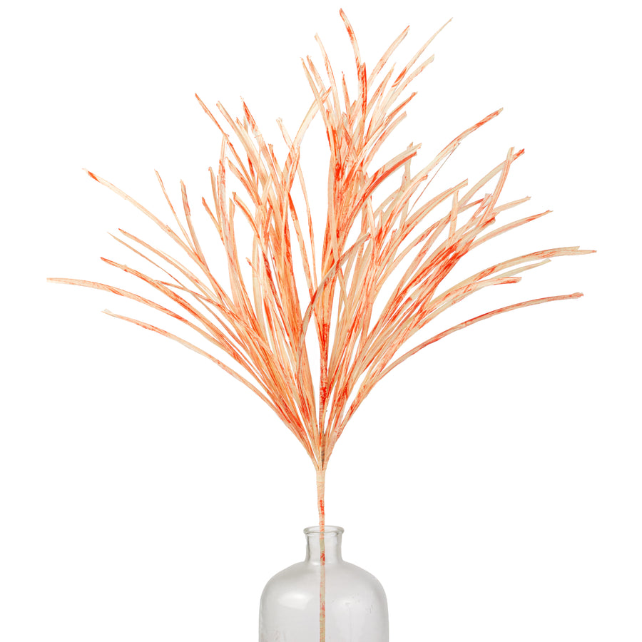 40" Paper Grass Spray: Two-Tone Orange