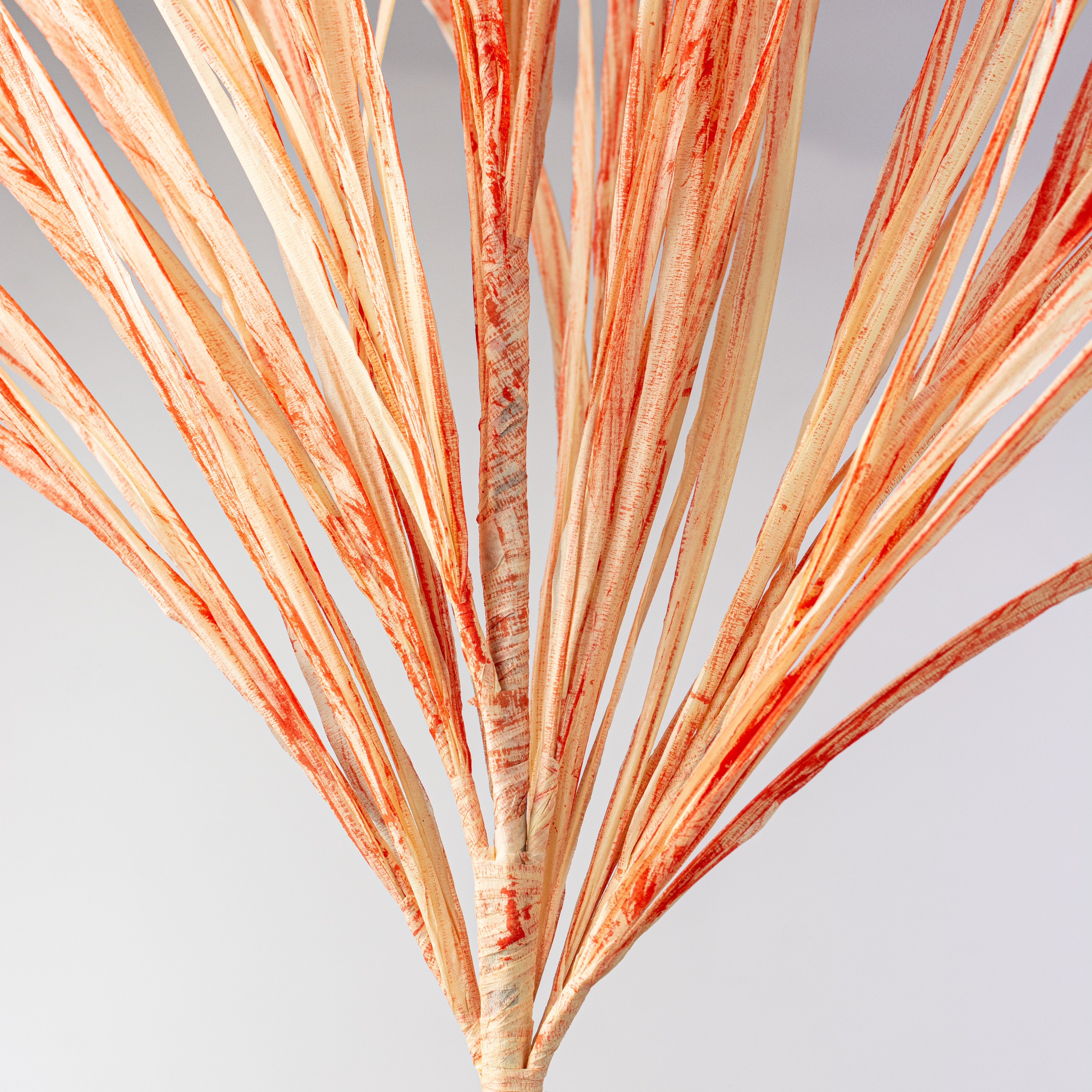 40" Paper Grass Spray: Two-Tone Orange