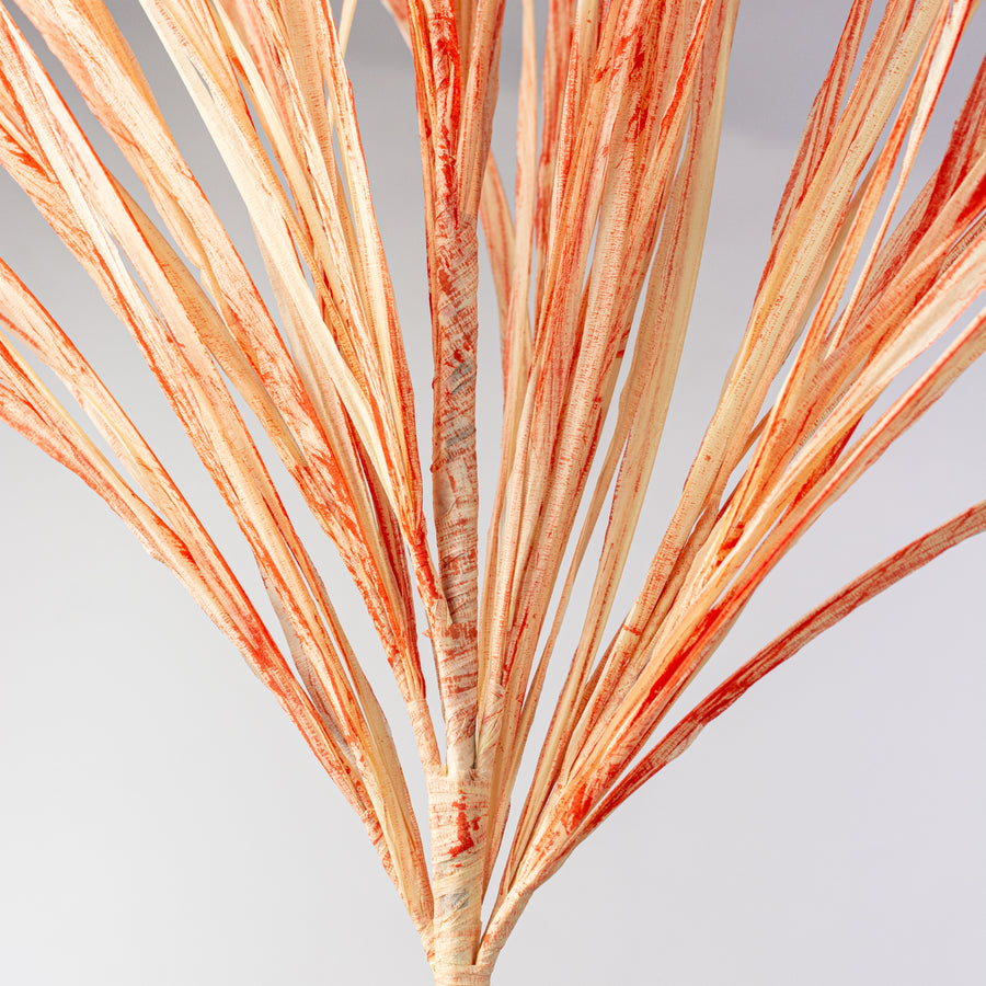 40" Paper Grass Spray: Two-Tone Orange