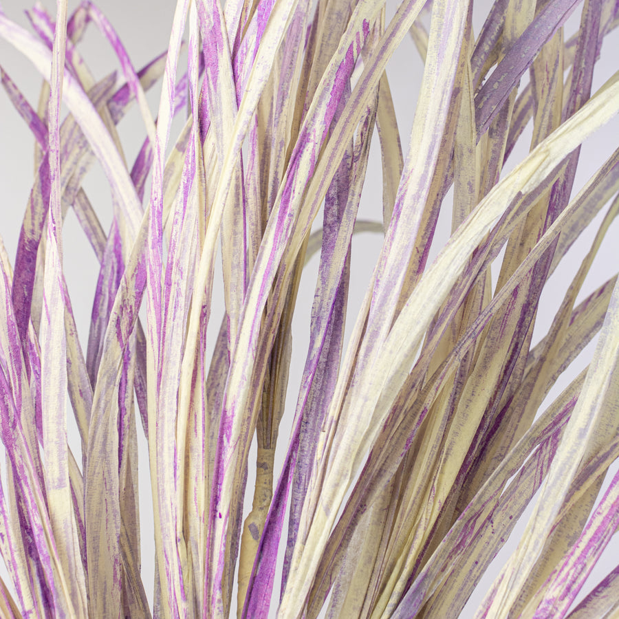 40" Paper Grass Spray: Purple & Cream