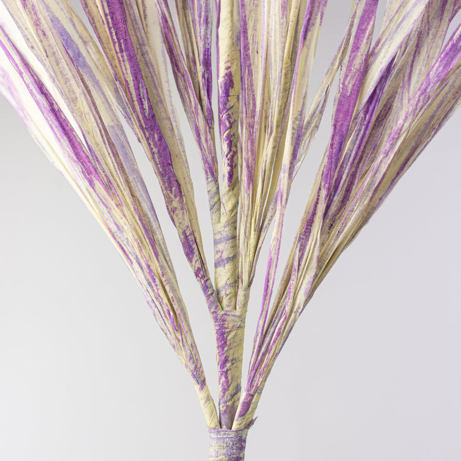 40" Paper Grass Spray: Purple & Cream