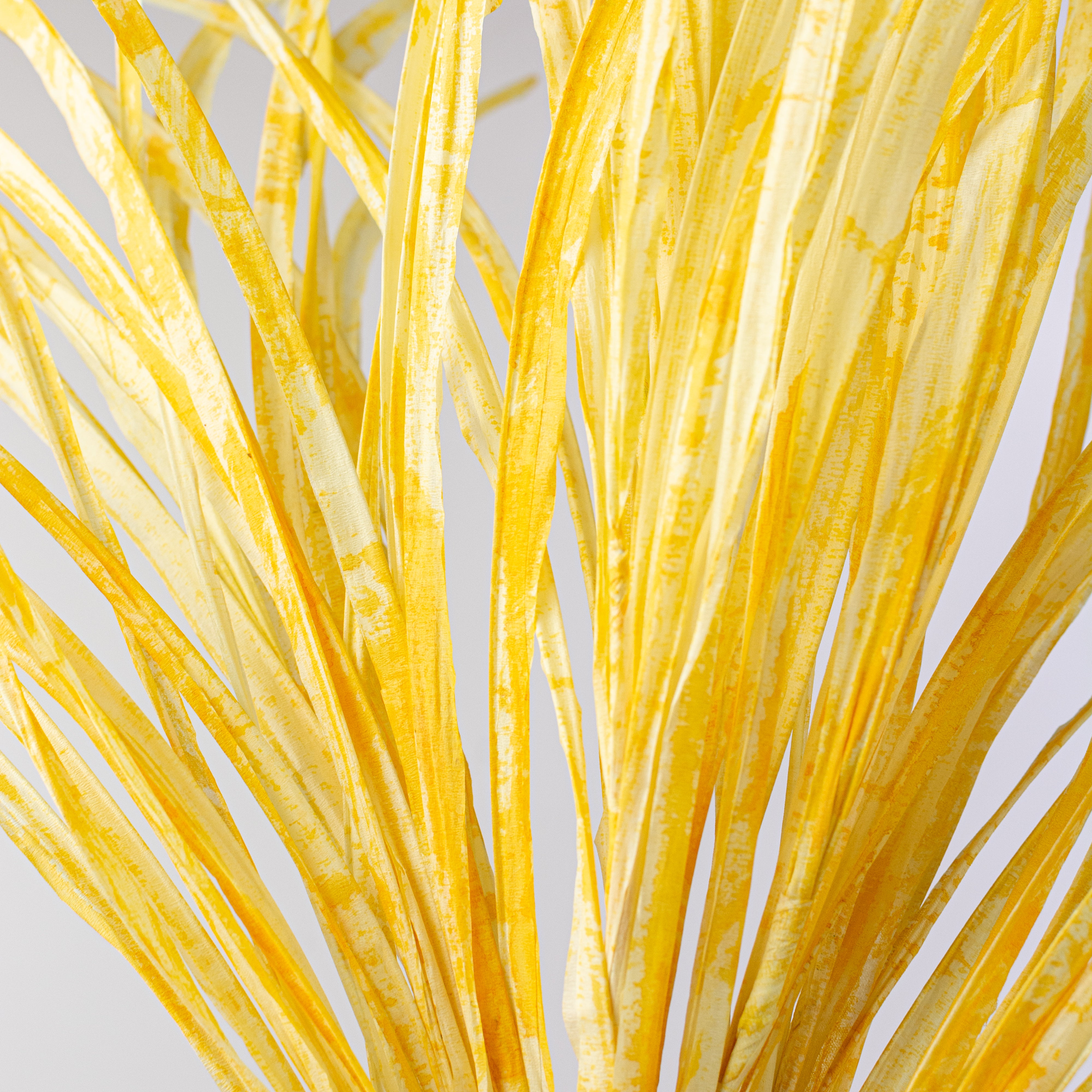 40" Paper Grass Spray: Two-Tone Yellow
