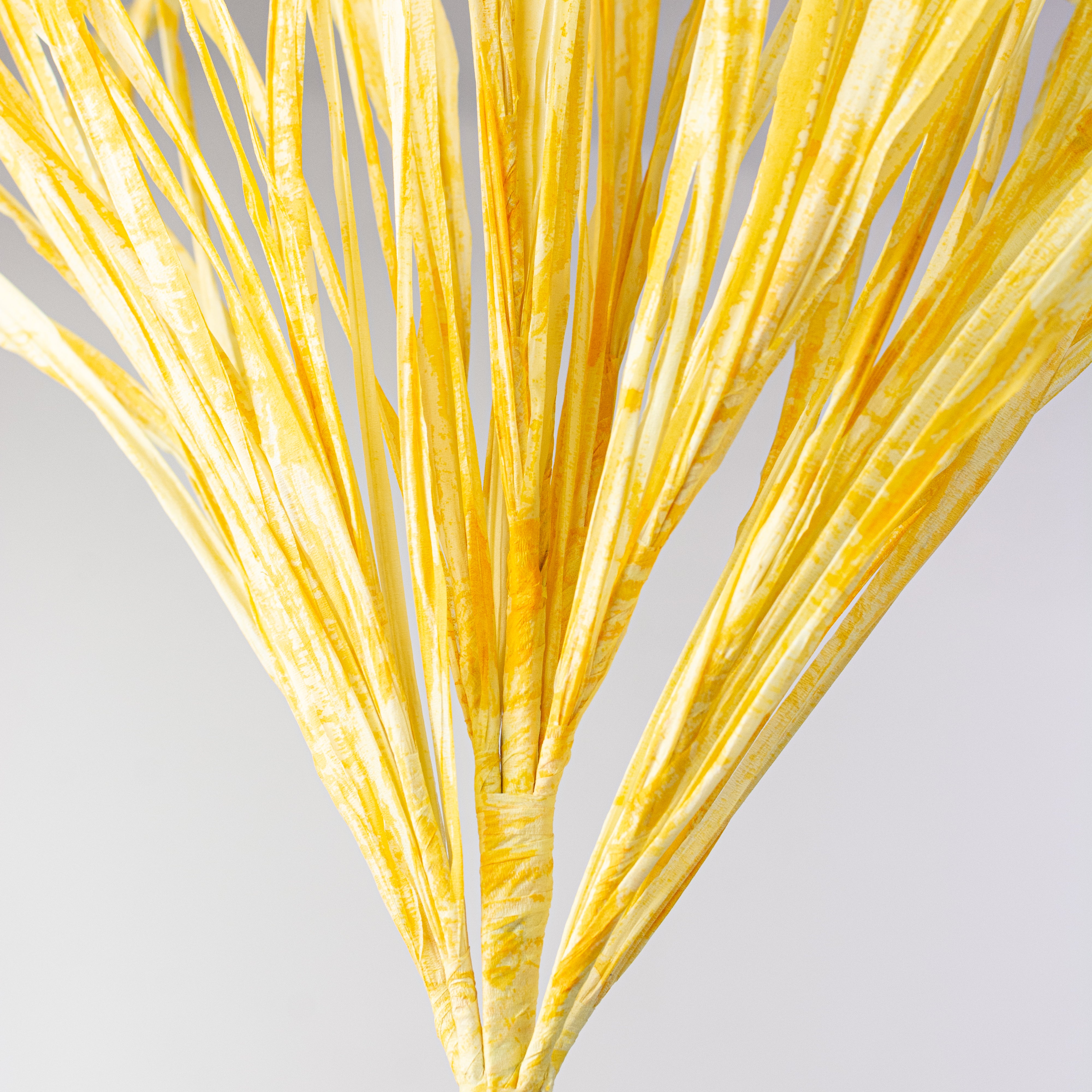 40" Paper Grass Spray: Two-Tone Yellow