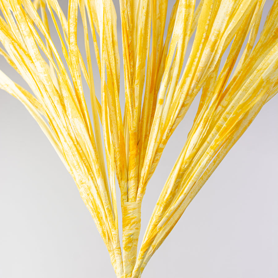 40" Paper Grass Spray: Two-Tone Yellow
