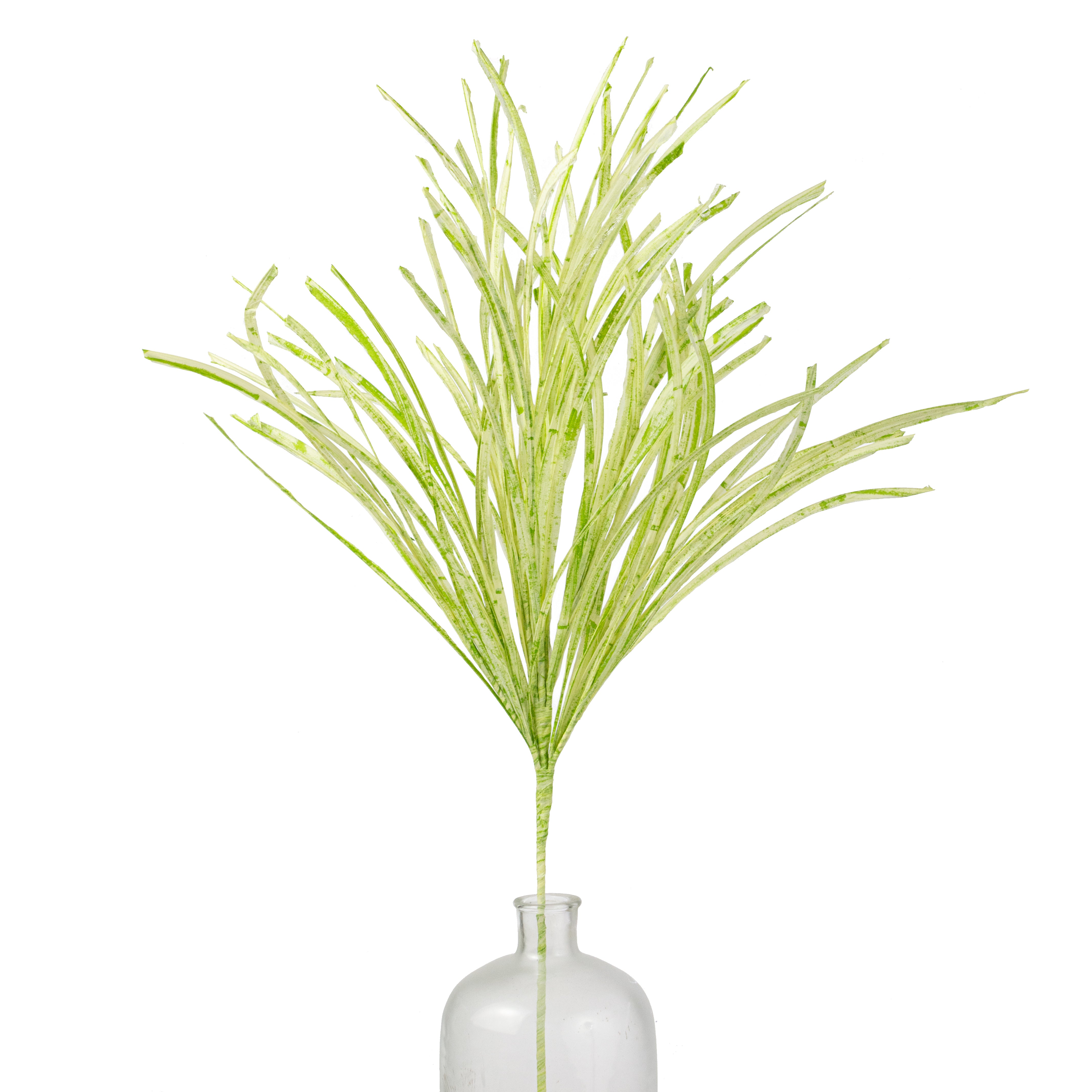 40" Paper Grass Spray: Two-Tone Green