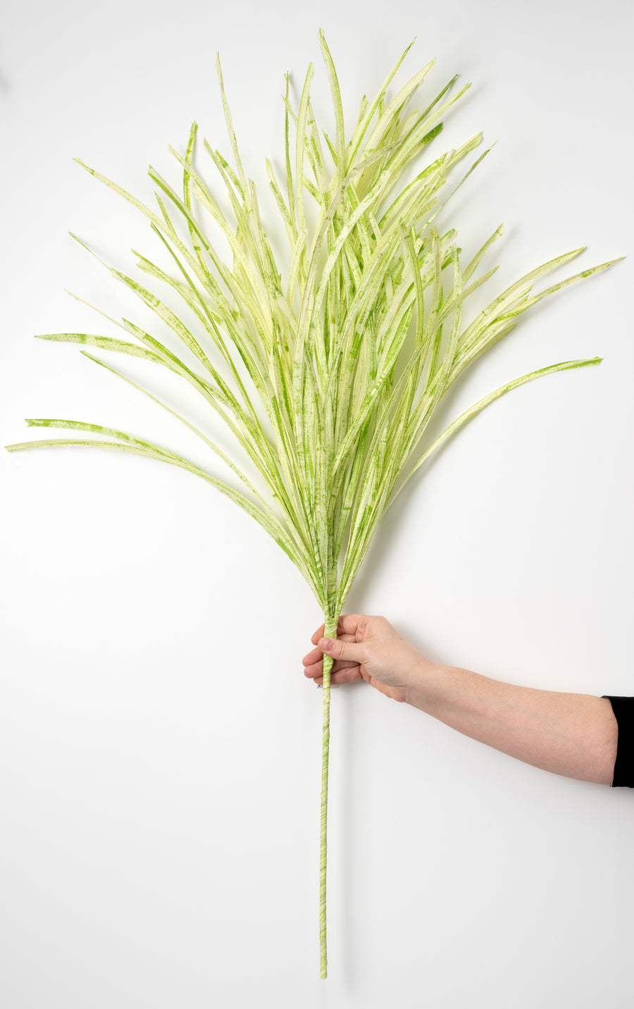 40" Paper Grass Spray: Two-Tone Green