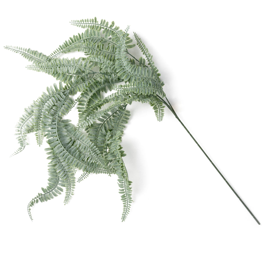 45" Hanging Fern Branch: Dusty Green