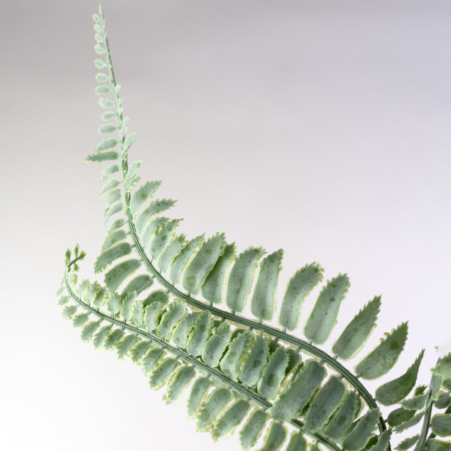 45" Hanging Fern Branch: Dusty Green