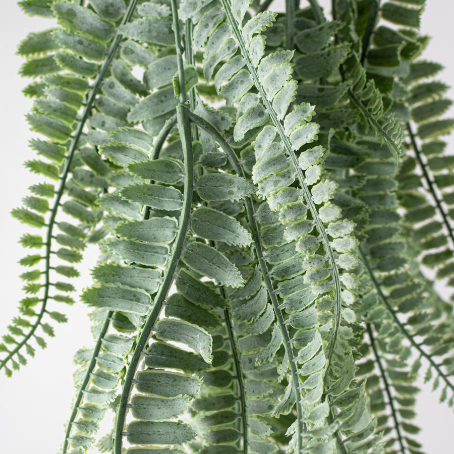 45" Hanging Fern Branch: Dusty Green