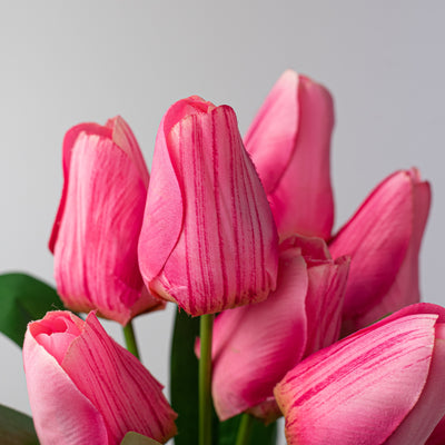 18" Tulip Bush: Pink (9 Stem)