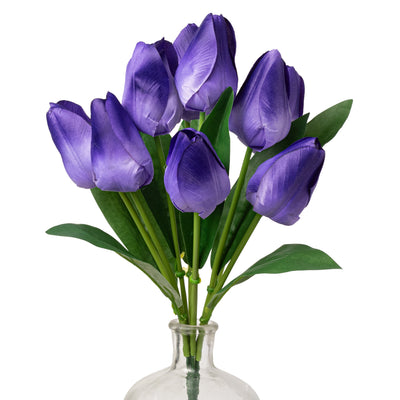 18" Tulip Bush: Purple (9 Stem)