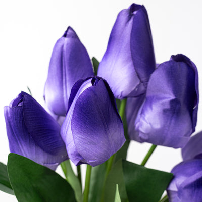 18" Tulip Bush: Purple (9 Stem)