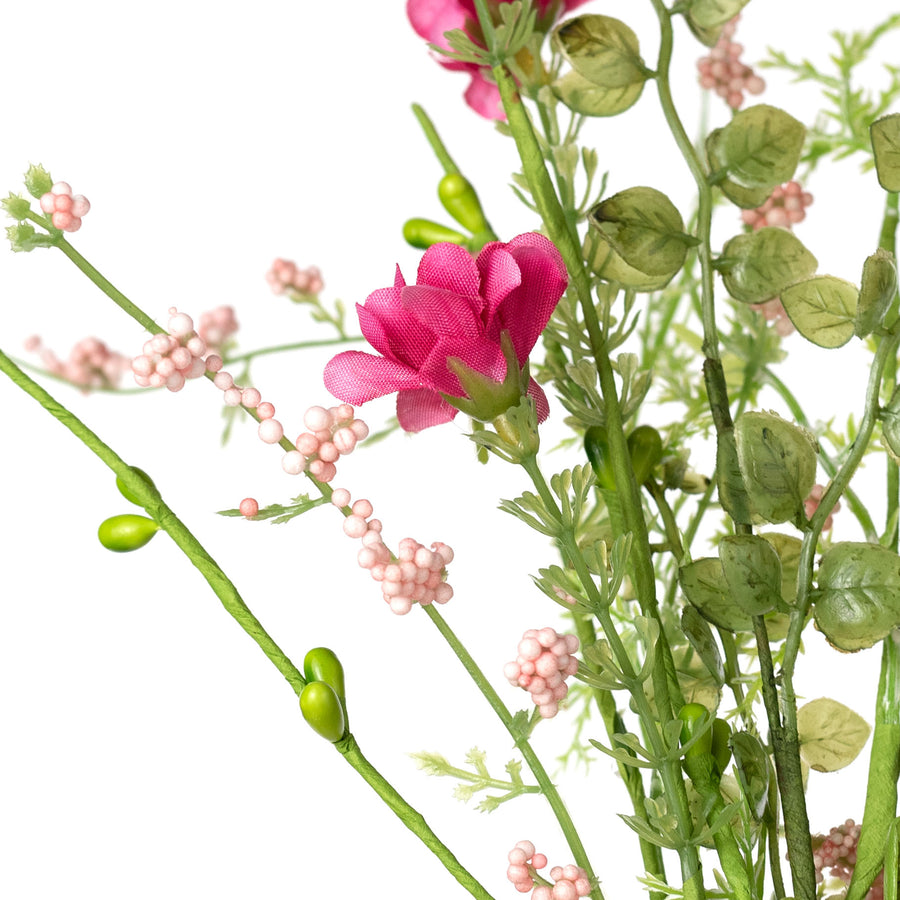 18" Fabric Wildflower Filler Pick: Beauty Pink