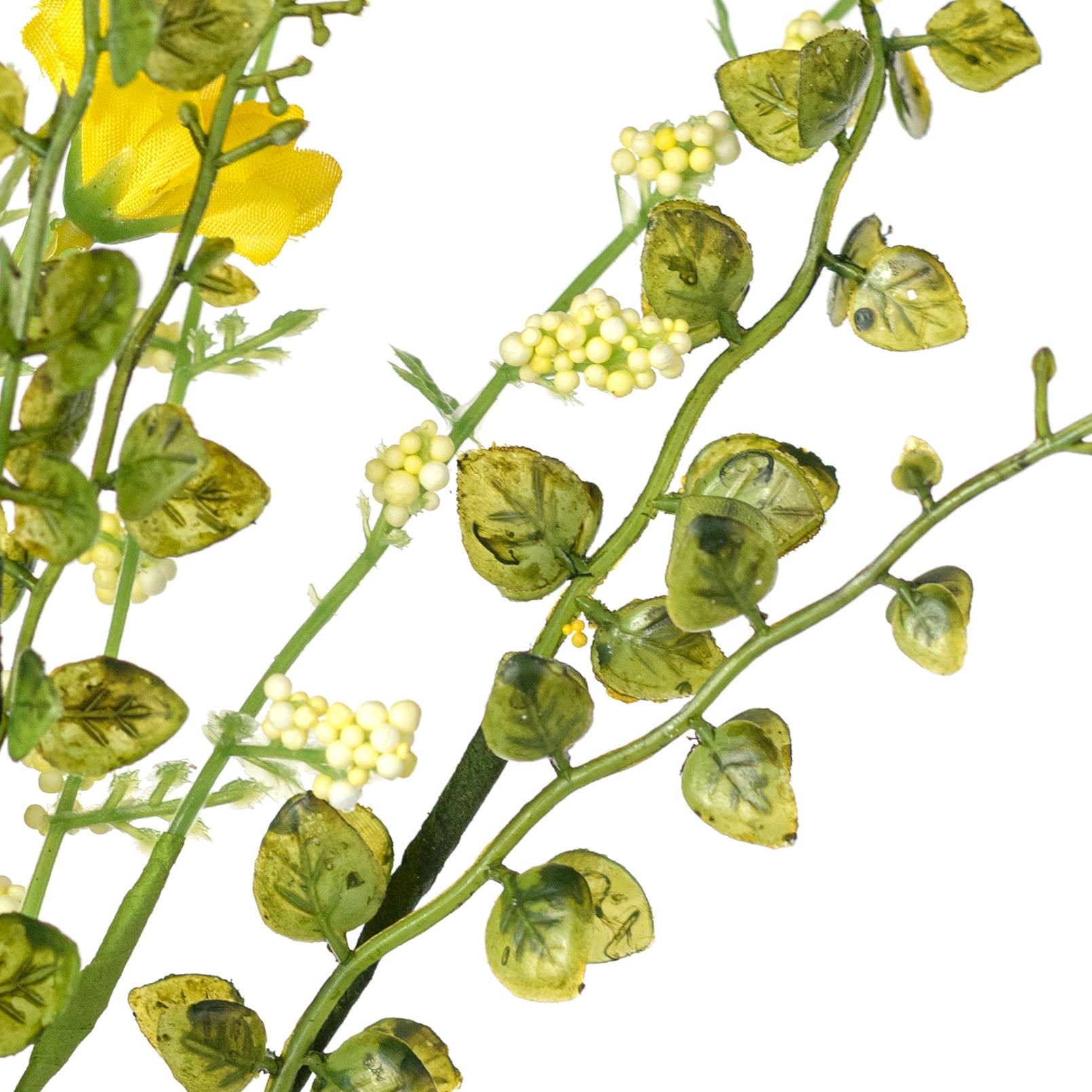 18" Fabric Wildflower Filler Pick: Yellow