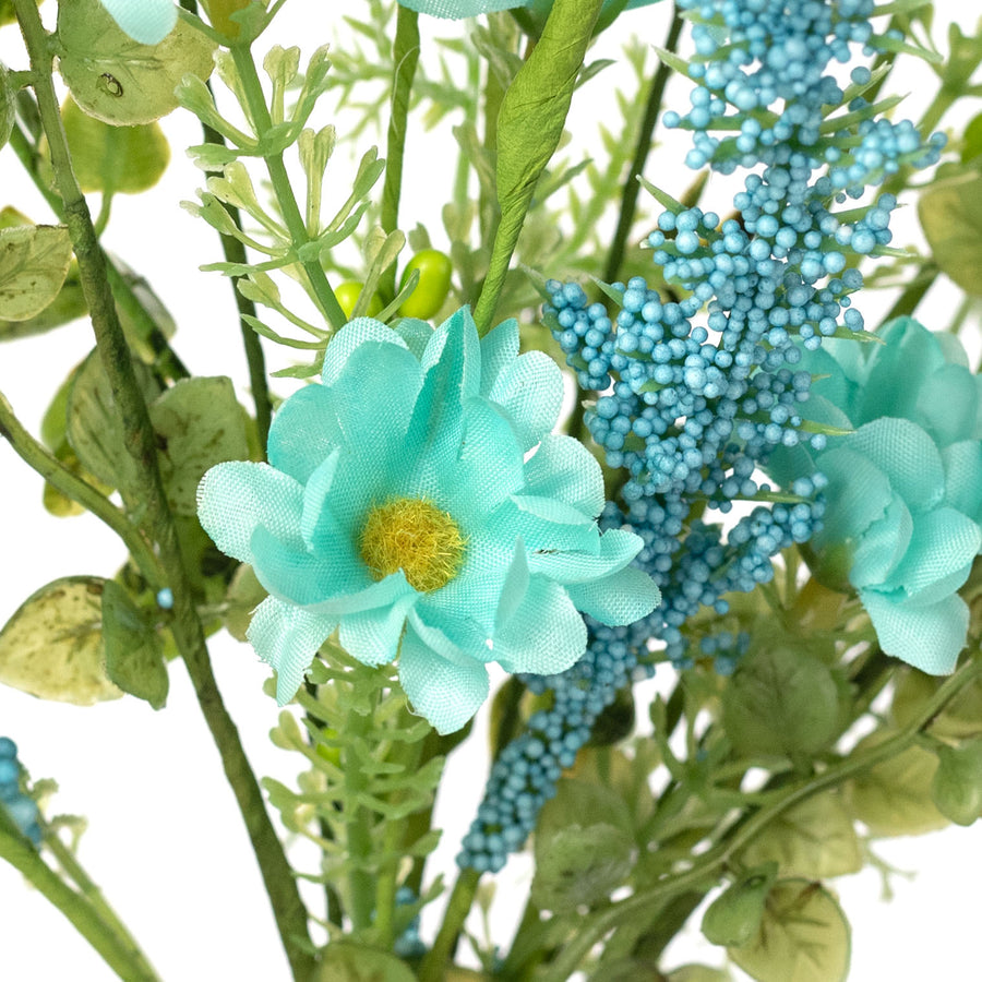 18" Fabric Wildflower Filler Pick: Blue