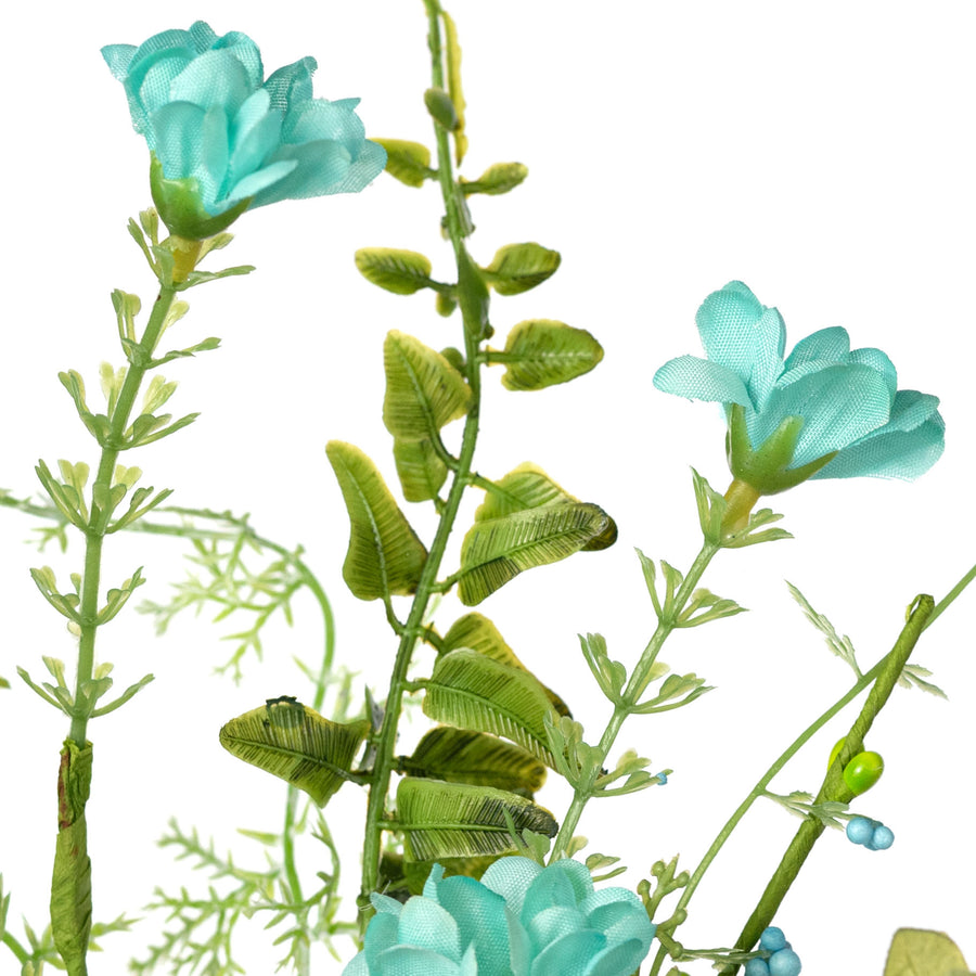 18" Fabric Wildflower Filler Pick: Blue