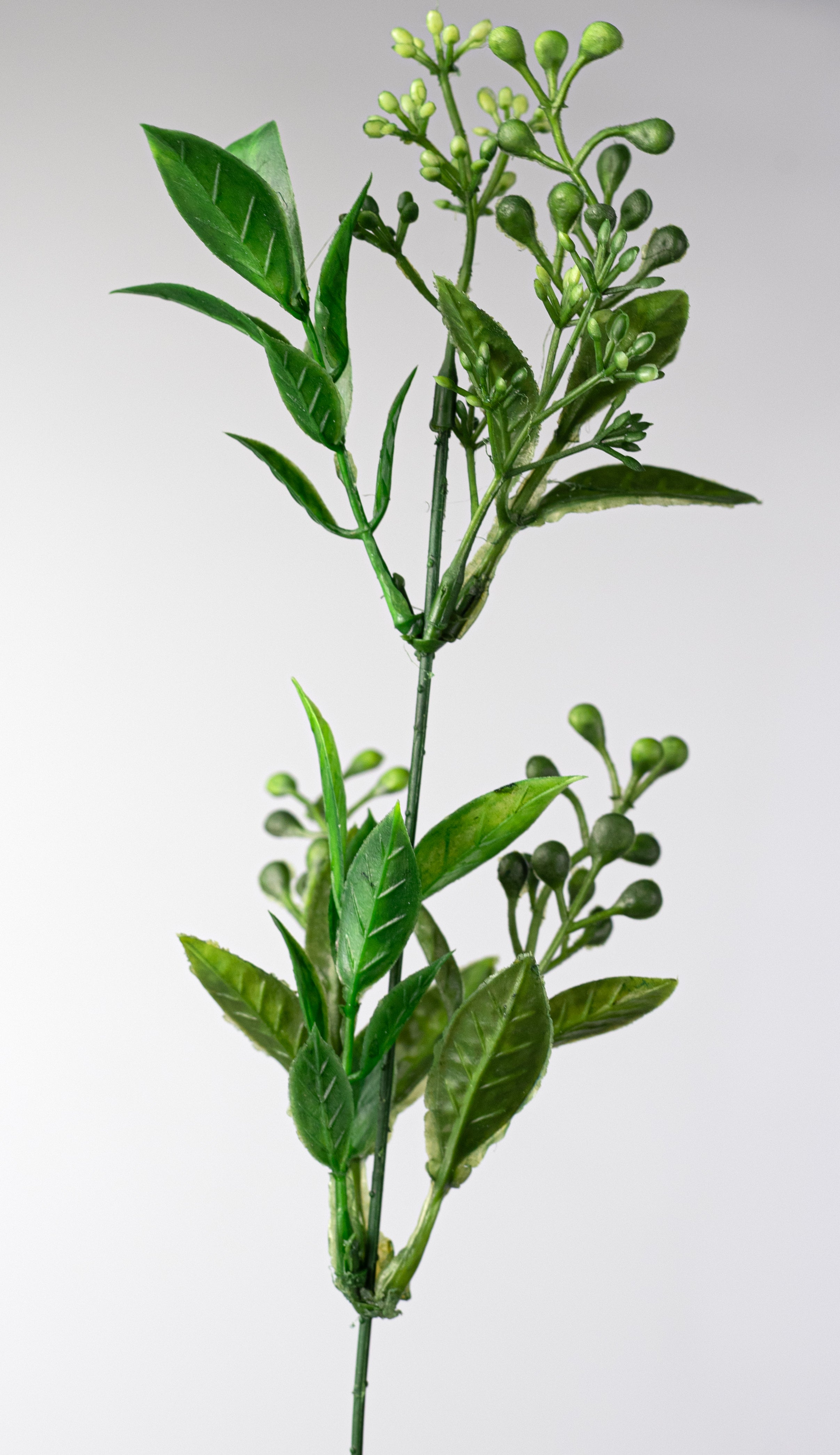 18" Plastic Sedum Leaves Bush: Green (7 Stem)